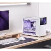 Obudowa PC Jonsbo D31 STD biały — Midi Tower, stal, hartowane szkło, Micro-ATX/ITX/DTX, 2×2,5 cala + 1×3,5 cala, GPU do 400 mm, chłodzenie CPU 168 mm