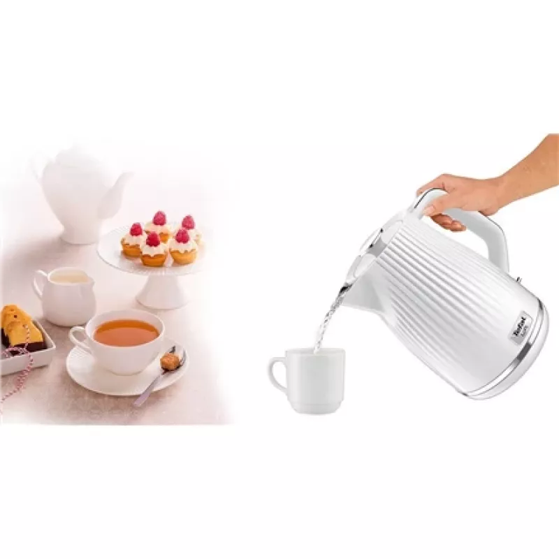 Czajnik elektryczny Tefal KO250130 — pojemność 1,7 l, 2400 W, biały