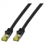 Kabel krosowy EFB-Elektronik RJ45 Cat.6A S/FTP LSZH Cat.7, surowy, czarny, 1,5 m Producent: EFB Elektronik (MK7001.1,5B)
