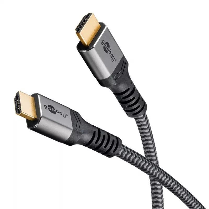 Plus High-Speed-HDMI-Kabel mit Ethernet, 4K @ 60Hz (grau, 15 Meter)
