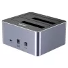 Stacja dokująca Unitek 51642 dla dysków SATA 2,5 cala/3,5 cala, USB-C 10 Gb/s, 2 kieszenie, aluminium