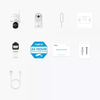 Kamera bezpieczeństwa IP Reolink Argus B420 3MP Zewnętrzna Bateryjna Wi‑Fi Pan & Tilt, 5200 mAh, IP65, 110° widzenia