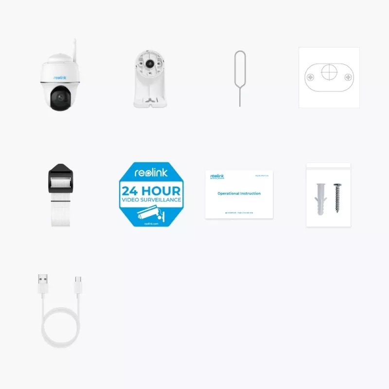 Kamera bezpieczeństwa IP Reolink Argus B420 3MP Zewnętrzna Bateryjna Wi‑Fi Pan & Tilt, 5200 mAh, IP65, 110° widzenia