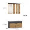 Topeshop GAR PARMA ANT/ART entryway Szafka