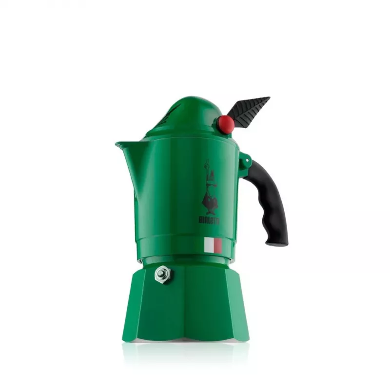 Kafetierka BIALETTI Moka BREAK ALPINA — 3 filiżanki, zielona, aluminium, uchwyt bakelitowy