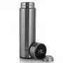 Extralink Smart Travel Mug srebrny, Termiczny kubek z wyświetlaczem LED