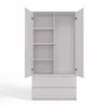 Szafa Top E Shop SZAFA MALWA B 5 półek 2 drzwi uchylne Biała 900×500×1800 mm