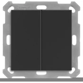 MDT BE-TAL55B206.01 Przycisk KNX Light 55 Basic 2-krotny Czarny mat Neutralny 1 (BE-TAL55B206.01)