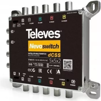 Multiswitch Televes MSU5216C 5 we 2×16 dCSS — multiswitch do dystrybucji sygnału satelitarnego i naziemnego