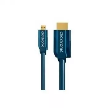 Micro-HDMI+Adapter Cable Ethernet(HDMI A/HDMI Micro D) - 2,0 m szybki adapter HDMI do Micro-HDMI