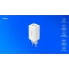 Ładowarka sieciowa SAVIO LA-07 GaN 65W, USB, QC4.0+, PD 3.0, Biała