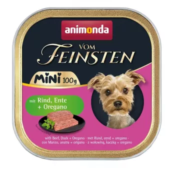 ANIMONDA Vom Feinsten Adult Mini Beef, kaczka i oregano - mokra karma dla psa - 100g