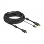 Adapter kabla wideo DeLOCK 85968 10 m HDMI Typ A DisplayPort USB Typ-A Czarny