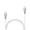 Pleciony kabel USB FIXED FIXDB-CC12-WH 100 W, biały, wytrzymała pleciona osłona, transmisja danych i zasilanie