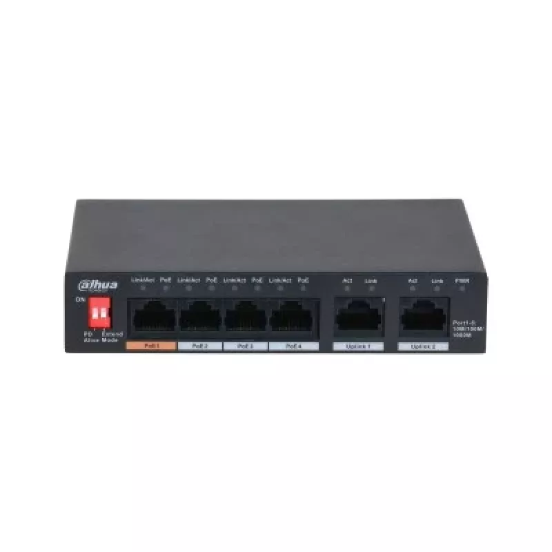 Dahua Technology PFS3006-4GT-60-V2 Gigabit Ethernet (10/100/1000) zasilanie przez Ethernet (PoE) Czarny