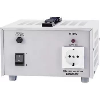 Voltcraft IT-1500 Uniwersalny transformator separacyjny laboratoryjny 1500 VA 230 V/AC, transformator separacyjny (IT-1500)