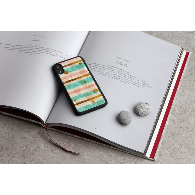 Etui na telefon iKins do iPhone XR — ochronna obudowa miętowo-czarna