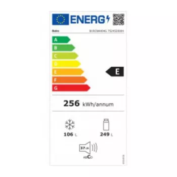 Lodówka BEKO B1RCNA404G, wysokość 203,5 cm, klasa energetyczna E, NeoFrost, AeroFlow, szara