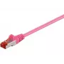 Microconnect SSTP601PI kabel sieciowy Różowy 1 m Cat6 S/FTP (S-STP)