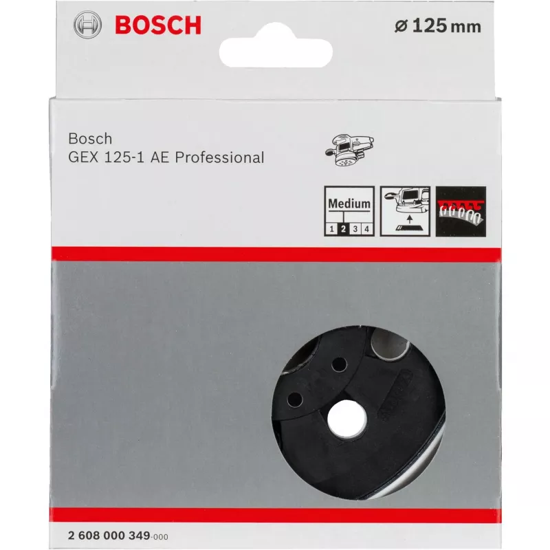 Bosch Accessories 2608000349 tarcza ścierna średnio twarda, 125 mm, do GEX 125-1 AE Średnica 125 mm Pasuje do (Szczegóły) szlifierki mimośrodowej GEX 125-1 AE