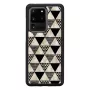 Etui ochronne iKins do Samsung Galaxy S20 Ultra — wzór piramidy, czarne