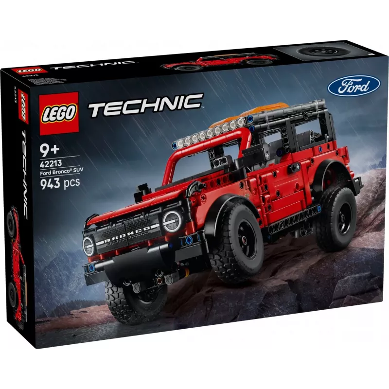 LEGO Technic zestaw konstrukcyjny Ford Bronco Off-Roader 4x4 model 42213 — 943 elementy, wiek 9+