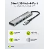 Goobay Slim 4-Port USB-Hub USB-C auf/USB-A 5 Gbit/s - -Plug> 1x (76562)