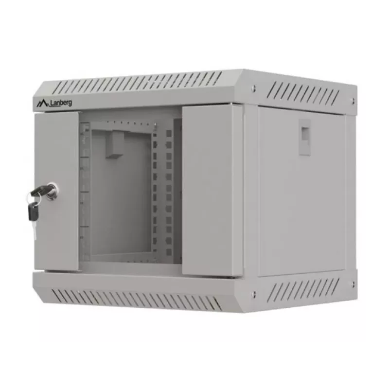 Szafa rack naścienna Lanberg WF11-3304-10S 4U szara, udźwig 30 kg