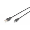 ASM AK-300108-018-S ASSMANN Kabel USB 2.0 HighSpeed Canon Typ USB A / miniUSB B (5pin) M (wtyk) 1,8m