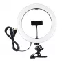 Lampa pierścieniowa LED 26cm z uchwytem na telefon i zaciskiem, USB