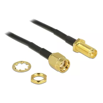 Kabel koncentryczny DeLOCK 88876 RP-SMA Standard 0,2 m Czarny