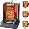 Pionowy multigrill elektryczny CLATRONIC DVG 3686 — 1400 W, czarny, rożen obrotowy i 6 szpikulców