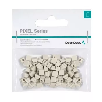 Gumowe podkładki DeepCool PIXEL — uniwersalne podkładki antywibracyjne do obudów, 9,8 g każda, opakowanie 100 szt., szare