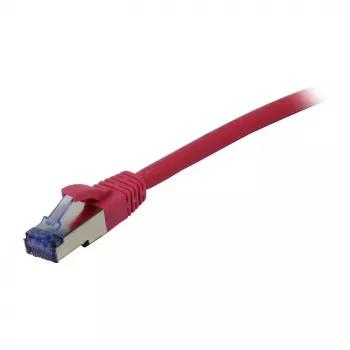 Patch kabel RJ45 - CAT6A 500Mhz - 0.5m - różowy - S-STP(S/FTP) - testowany komponentowo(certyfikat GHMT) - AW