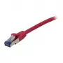 Patch kabel RJ45 - CAT6A 500Mhz - 0.5m - różowy - S-STP(S/FTP) - testowany komponentowo(certyfikat GHMT) - AW