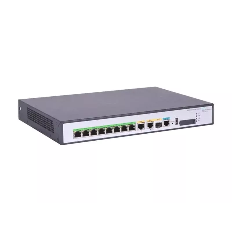 Hewlett Packard Enterprise HPE FlexNetwork MSR958X - Router 8-Port-Switch - 1GbE - WAN-Ports: 6 - Wi-Fi - rack-mountable (S0P11A)