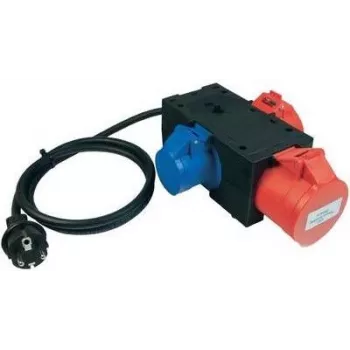 Adapter pomiarowy Benning [wtyczka z uziemieniem - złącze CEE-Cara, złącze CEE] potrójny adapter pomiarowy CEE czerwony, niebieski (044147)