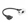 DeLOCK Kabel przedłużający sieciowy kat.6A 25 cm czarny