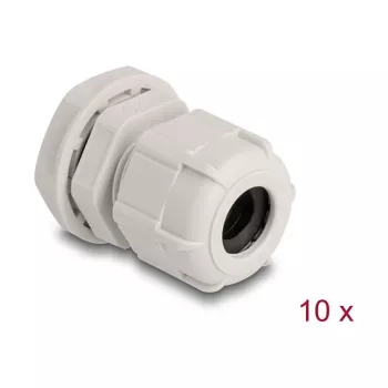 Dławik kablowy M20 DELOCK, plastikowy, szary, opakowanie 10