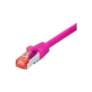 Tecline - Kabel krosowy - RJ-45 (M) na RJ-45 (M) - 1,5 m - SFTP, PiMF - CAT 6 - Bezhalogenowy, Bez zaczepów - magenta (715015M)