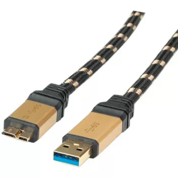 ROLINE Gold USB 3.0 Kabel, USB A Wtyk - USB 3.0 Micro B Wtyk 2,0m (11.02.8879)