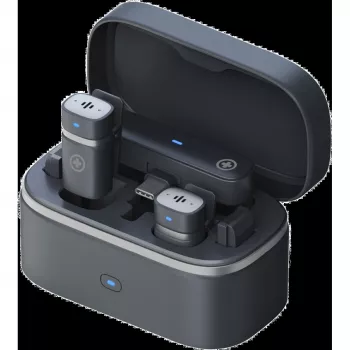 Bezprzewodowy zestaw mikrofonowy Plusonic PS-TDS9 ze złączami USB-C, Lightning i 3,5 mm