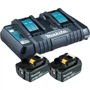 Makita DC18RD - Ładowarka + Akumulator 2 x - Li-Ion - 6 Ah - 108 Wh - Ładowanie 2 akumulatorów