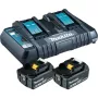 Makita DC18RD - Ładowarka + Akumulator 2 x - Li-Ion - 6 Ah - 108 Wh - Ładowanie 2 akumulatorów
