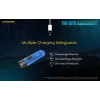 Latarka na klucze Nitecore TIKI GITD niebieski — szara, ładowana przez USB, 1 lm, 55 mm, 12 g, IP66, odporna na wstrząsy