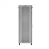 Szafa rack LANBERG FF01-8047-12SL 47U 800x1000 mm szara z przednimi i tylnymi drzwiami szklanymi oraz miejscem na panel LCD