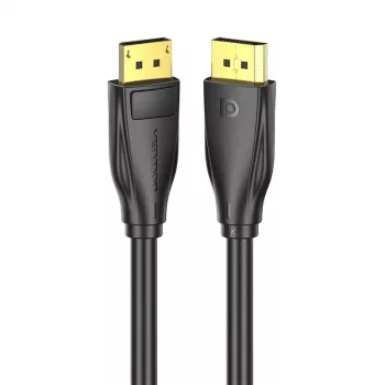 Kabel DisplayPort 1.4 Vention HCCBI, 3 m, 8K@60Hz / 4K@120Hz, 80 Gbit/s, pozłacane styki, czarny