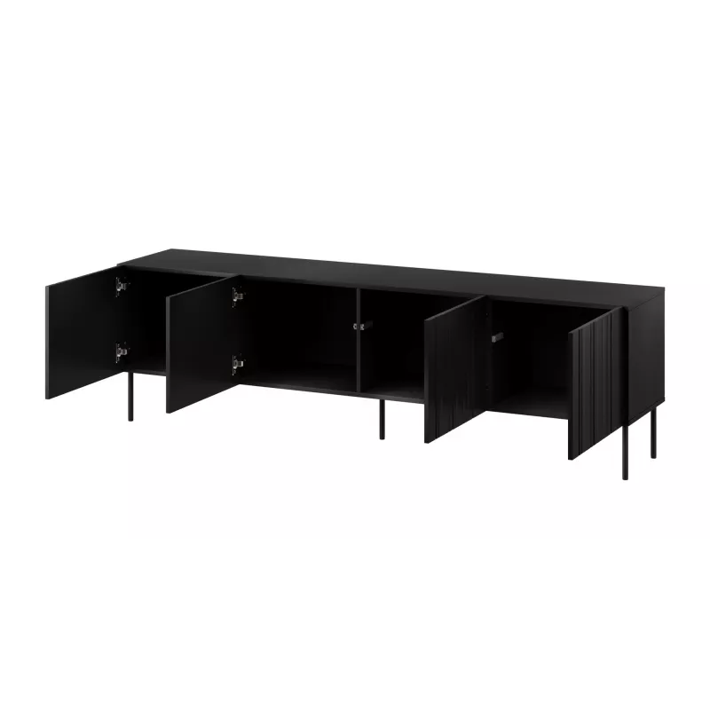 Cama szafka RTV ISLA 200x40x60 mat czarny
