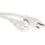 VALUE Netzkabel T12 auf C13, weiss 1,8m (19.99.1223)