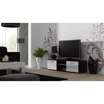 Cama stojak TV SOHO 140 czarny/biały połysk